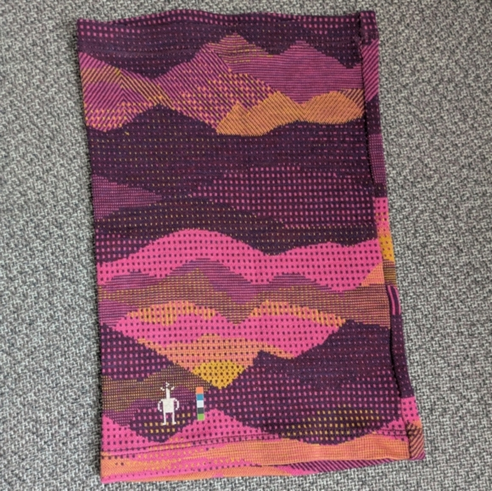 Smartwool kids 100% merino wool pattern neck tube gaiter warmer